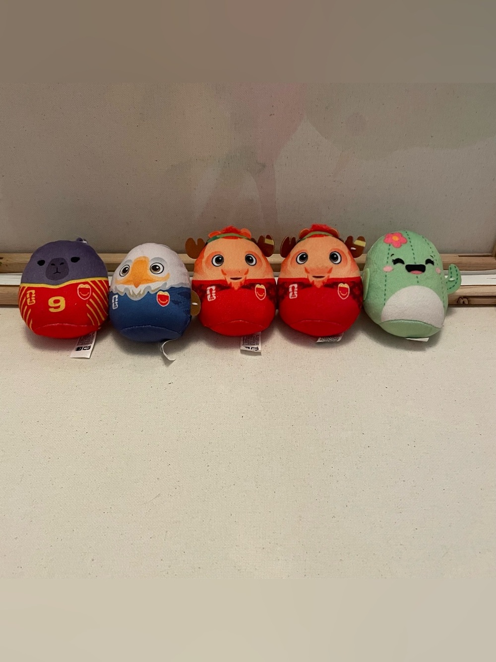 2026 McDonald’s FIFA World Cup Squishmallows Happy Meal Toy Lot of 5 with cactus